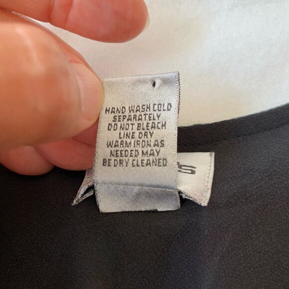 Chico's 100% silk midi tank dress fully lined floral print hand wash size M 8 - Picture 5 of 7